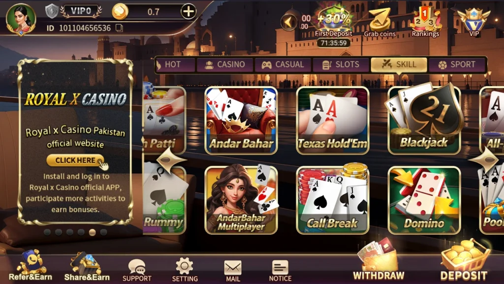Introduction to RoyalX Casino for Pakistani Players